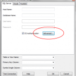 SQL Server layer advanced settings