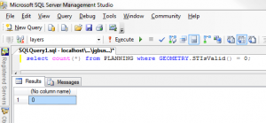 SQL Server query returns zero invalid geometries